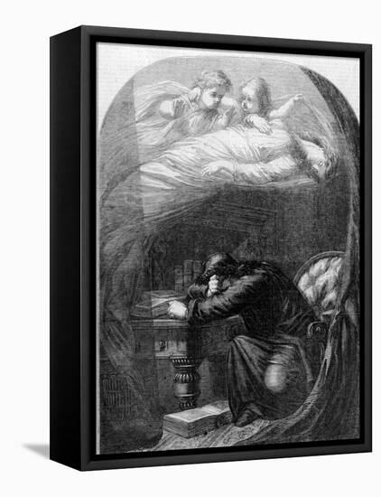 "Lost Lenore" a Painting by E. H. Wehnert Depicting a Scene from Edgar Allan Poe's "The Raven"-null-Framed Stretched Canvas