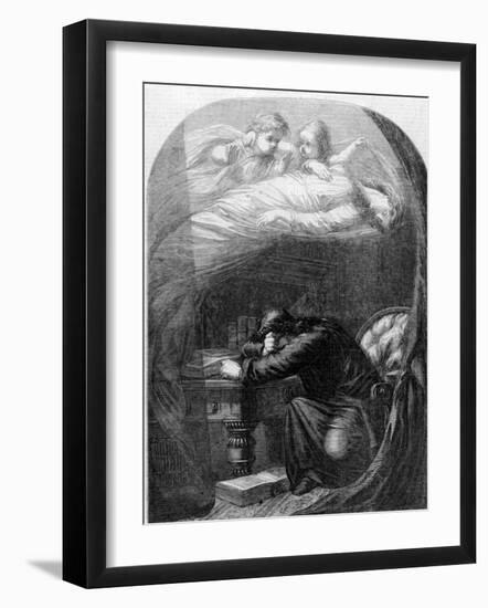 "Lost Lenore" a Painting by E. H. Wehnert Depicting a Scene from Edgar Allan Poe's "The Raven"-null-Framed Photographic Print