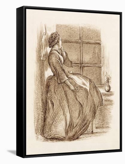 Lost Love, C.1859 (Pen and Ink)-John Everett Millais-Framed Stretched Canvas