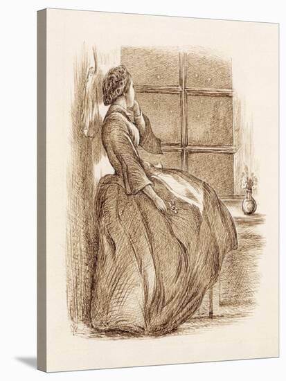 Lost Love, C.1859 (Pen and Ink)-John Everett Millais-Stretched Canvas