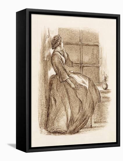 Lost Love, C.1859 (Pen and Ink)-John Everett Millais-Framed Stretched Canvas