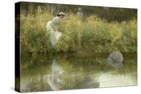 Lost Parasol-Arthur Hacker-Stretched Canvas