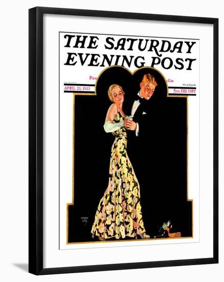 "Lost Suspender," Saturday Evening Post Cover, April 23, 1932-Frank Lea-Framed Giclee Print