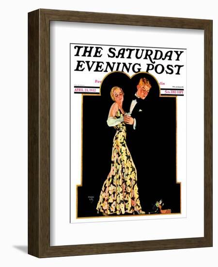 "Lost Suspender," Saturday Evening Post Cover, April 23, 1932-Frank Lea-Framed Giclee Print