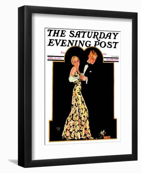 "Lost Suspender," Saturday Evening Post Cover, April 23, 1932-Frank Lea-Framed Giclee Print