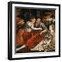 Lot and His Daughters, 1563 (Oil on Wood)-Jan Massys-Framed Giclee Print