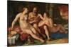 Lot and His Daughters, 1616 (Oil on Canvas)-Hendrik Goltzius-Stretched Canvas