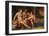 Lot and His Daughters, 1616 (Oil on Canvas)-Hendrik Goltzius-Framed Giclee Print
