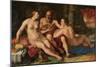 Lot and His Daughters, 1616 (Oil on Canvas)-Hendrik Goltzius-Mounted Giclee Print