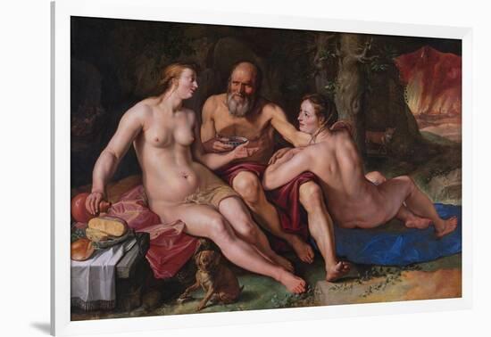 Lot and His Daughters, 1616-Hendrick Goltzius-Framed Giclee Print