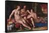 Lot and His Daughters, 1616-Hendrick Goltzius-Framed Stretched Canvas