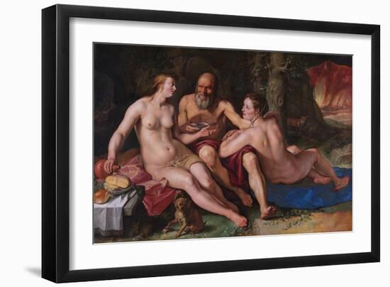 Lot and His Daughters, 1616-Hendrick Goltzius-Framed Giclee Print