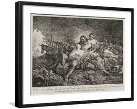 Lot and His Daughters, 1748-Joseph-marie Vien The Elder-Framed Giclee Print