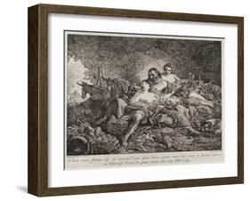 Lot and His Daughters, 1748-Joseph-marie Vien The Elder-Framed Giclee Print