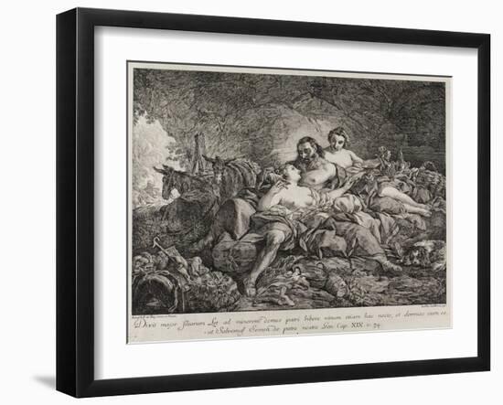 Lot and His Daughters, 1748-Joseph-marie Vien The Elder-Framed Giclee Print