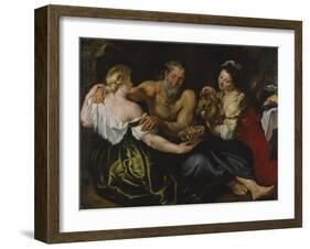 Lot and His Daughters, C. 1610-11-Peter Paul Rubens-Framed Giclee Print