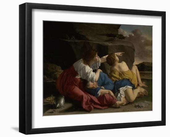 Lot and His Daughters, c.1622-Orazio Gentileschi-Framed Giclee Print