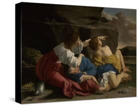 Lot and His Daughters, c.1622-Orazio Gentileschi-Stretched Canvas