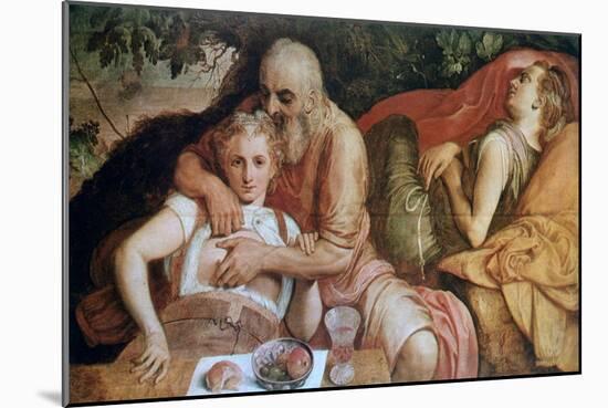 Lot and His Daughters, C1550-Frans Floris-Mounted Giclee Print