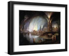 Lot and His Daughters Fleeing Sodom-Pieter Schoubroeck-Framed Art Print