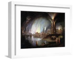 Lot and His Daughters Fleeing Sodom-Pieter Schoubroeck-Framed Art Print