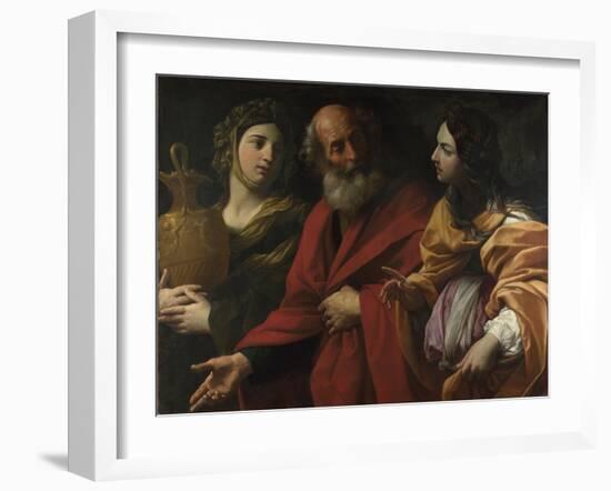 Lot and His Daughters Leaving Sodom, C. 1615-Guido Reni-Framed Giclee Print