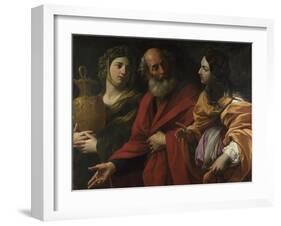 Lot and His Daughters Leaving Sodom, C. 1615-Guido Reni-Framed Giclee Print