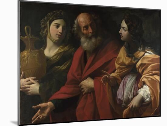 Lot and His Daughters Leaving Sodom, C. 1615-Guido Reni-Mounted Giclee Print