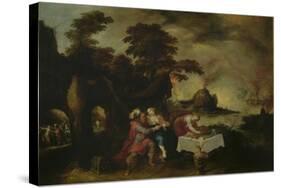 Lot and His Daughters (Painting)-Frans II the Younger Francken-Stretched Canvas