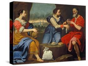 Lot and His Daughters-Lorenzo Lippi-Stretched Canvas