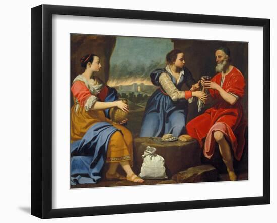 Lot and His Daughters-Lorenzo Lippi-Framed Giclee Print