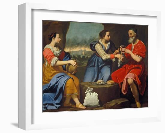 Lot and His Daughters-Lorenzo Lippi-Framed Giclee Print