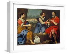 Lot and His Daughters-Lorenzo Lippi-Framed Giclee Print