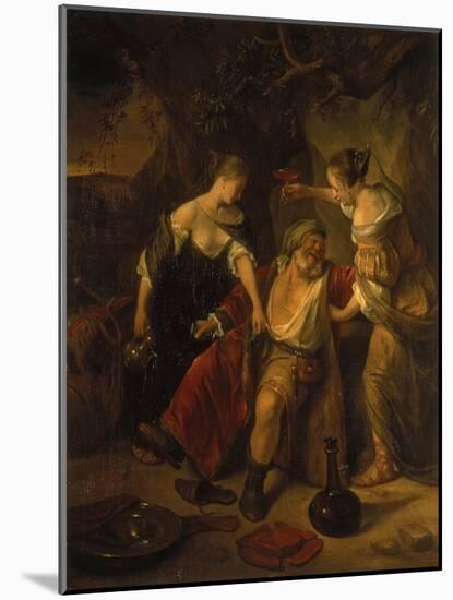 Lot and His Daughters-Jan Steen-Mounted Giclee Print