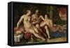 Lot and His Daughters-Hendrick Goltzius-Framed Stretched Canvas