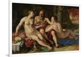 Lot and His Daughters-Hendrick Goltzius-Framed Art Print