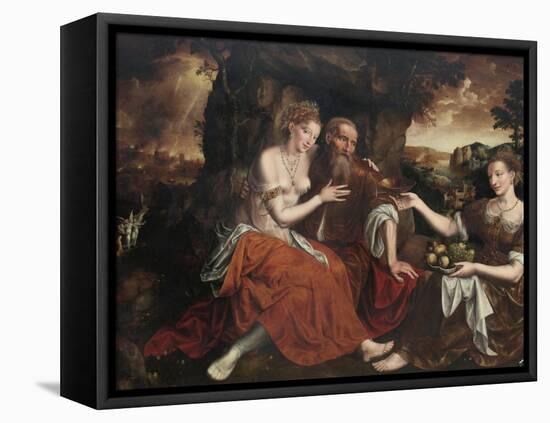 Lot and His Daughters-Jan Massys-Framed Stretched Canvas
