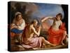 Lot and His Daughters-Guercino-Stretched Canvas