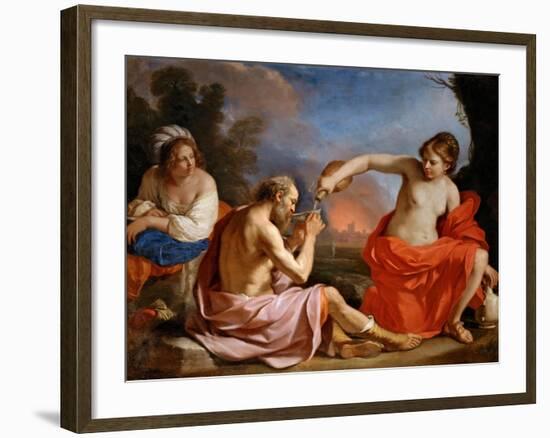 Lot and His Daughters-Guercino-Framed Giclee Print