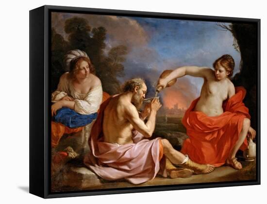 Lot and His Daughters-Guercino-Framed Stretched Canvas