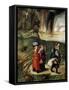 Lot and His Family Fleeing from Sodom-Albrecht Dürer-Framed Stretched Canvas