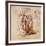 Lot and His Family, Pen and Ink Drawing-Rembrandt van Rijn-Framed Giclee Print