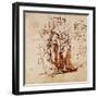 Lot and His Family, Pen and Ink Drawing-Rembrandt van Rijn-Framed Giclee Print