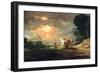 Lot Fleeing from Sodom, 1810 (Oil on Panel)-Benjamin West-Framed Giclee Print