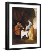 Lot's Daughters Getting Him Drunk-Gabriel Metsu-Framed Giclee Print