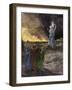 Lot's Wife Becomes a Pillar of Salt Because She Looked Back at Sodom's Destruction-null-Framed Giclee Print