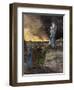 Lot's Wife Becomes a Pillar of Salt Because She Looked Back at Sodom's Destruction-null-Framed Giclee Print