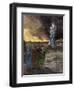 Lot's Wife Becomes a Pillar of Salt Because She Looked Back at Sodom's Destruction-null-Framed Giclee Print