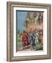 Lot's Wife Looks Back at Sodom and is Changed Into a Pillar of Salt, Illustration For a Catechism-null-Framed Giclee Print