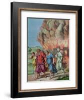 Lot's Wife Looks Back at Sodom and is Changed Into a Pillar of Salt, Illustration For a Catechism-null-Framed Giclee Print